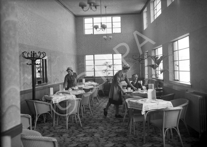 Palace Cinema restaurant, Huntly Street, Inverness. Opened 21st November 1938 with 'Hard to Get' starring Dick Powell, after a ceremony performed by Provost Hugh Mackenzie. The Palace once seated 1,023 patrons. It closed in 1963 and became a bingo hall until it was finally demolished in 2010. *