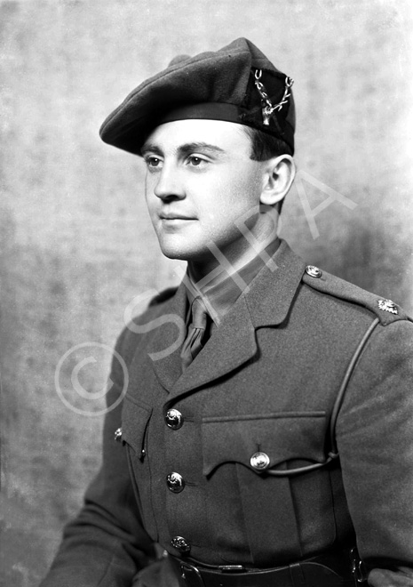 2nd Lt Lochore, Seaforth Highlanders. John Alexander Lochore was the son of Sir James Lochore and married Hazel Mary Brooke, daughter of Sir Robert Weston Brooke, 2nd Bt. and Margery Jean Geddes, on 21st February 1942. He gained the rank of Major in the service of the Seaforth Highlanders and was killed in action on 30th June 1944 at Normandy, France. 