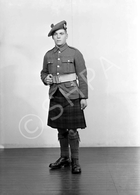 Pte A. Shields, Cameron Highlanders, Northern Meeting Rooms.