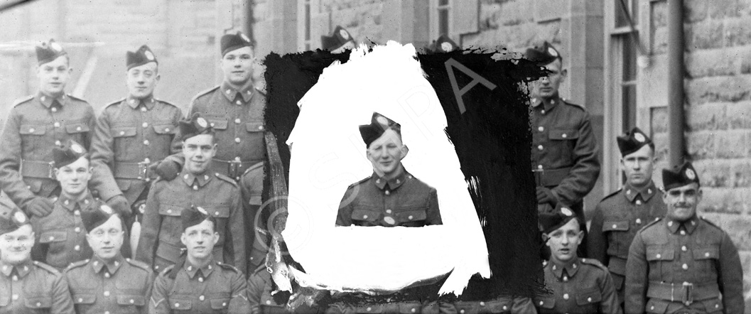 Mrs Ross, Balnain. Soldier has been isolated from group to make a new solo photo......