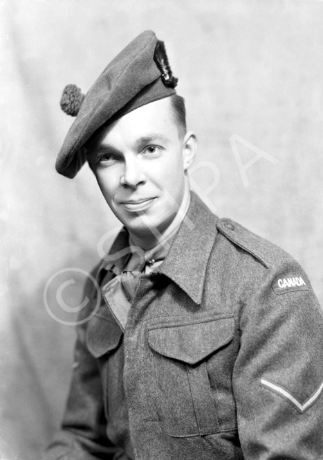 L/Cpl R.A Adams, Seaforth Highlanders of Canada, 1st Canadian Division. 