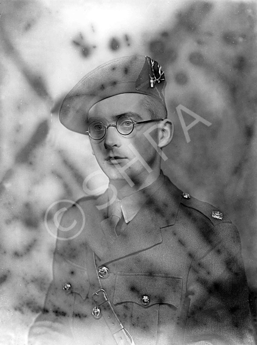 Lt Morrison, Seaforth Highlanders. Damaged negative. .....