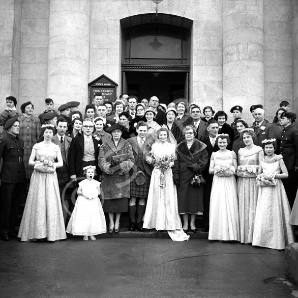 Lewis Owen Nairn - Sheila Margaret Third wedding, 5th February 1958, West Parish Church, Huntly Street.