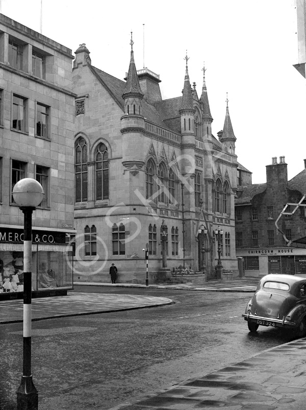 Inverness Town House, on the corner of Castle Street and High Street, was built in 1878-1892 from a .....