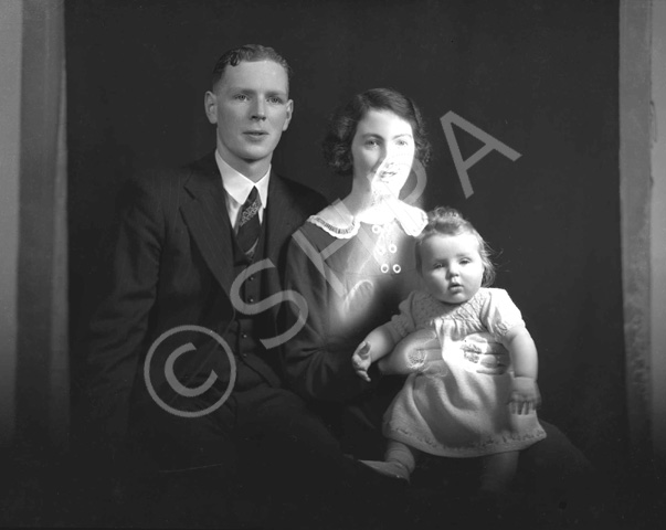 Police Constable William Armstrong, Diriebught Road. Joined the police on 7th November 1936 aged 18 and retired aged 50 on 15th November 1968. After a period in the army (1942-1944) he made Chief Inspector of the Inverness Burgh Police and Deputy Chief Constable. Bio details thanks to Dave Conner. (Damaged plate).