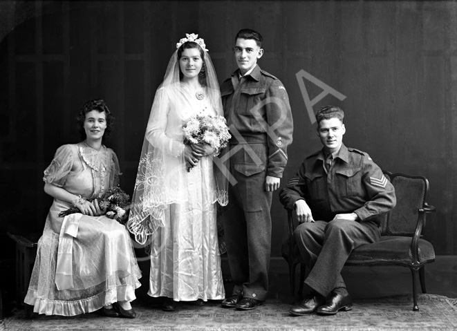 West, Avoch, Black Isle. The uniform patch denotes Canadian soldiers.