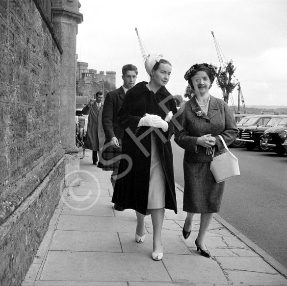 Series of images taken on Bank Street, Inverness, outside St. Columba's Church. Flora Sutherland of Broadford on the left.