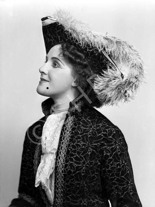 Miss Frances Mackintosh as Diana Vernon in a theatrical stage version of 'Rob Roy' in 1943. 