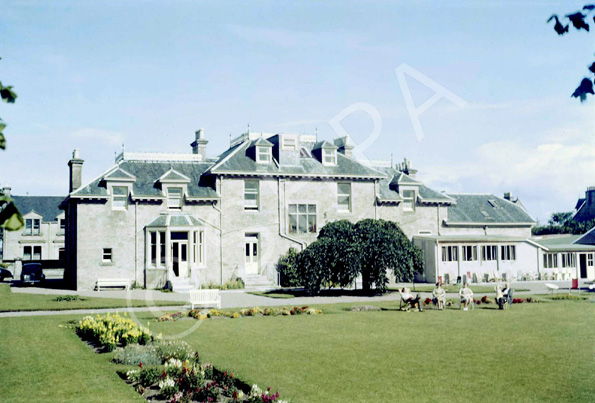 Washington Hotel, Nairn. Rear lawn. Situated on Seafield Street its heydey was in the 1950s-60s. The building has now been turned into flats. * ~