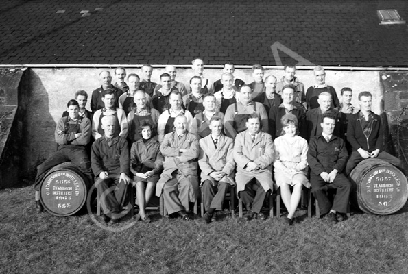 Staff at Teannich Distillery, Alness, 1963. *