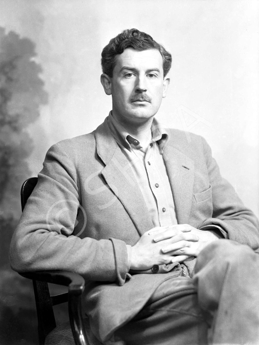 Lord Lovat. Brigadier Simon Christopher Joseph Fraser, 15th Lord Lovat and 4th Baron Lovat DSO, MC, TD (9th July 1911 in Beaufort Castle, Inverness, Scotland-16th March 1995 in Beauly) was the 25th Chief of the Clan Fraser and a prominent British Commando during the Second World War.  After being educated at Ampleforth College and Oxford University Fraser was commissioned as a second lieutenant in the Lovat Scouts (a Territorial Army unit) in 1930. He transferred to the regular army joining the Scots Guards in 1931. The following year, Fraser succeeded his father to become the 15th Lord Lovat and 25th Chief of the Clan Fraser. He was promoted lieutenant in August 1934. Lovat resigned his regular commission as a lieutenant in 1937, transferring to the Supplementary Reserve of Officers. He married Rosamond Broughton on 10th October 1938, with whom he had six children. In August 1939, as war approached, Lord Lovat was mobilized as a captain in the Lovat Scouts. The following year he volunteered to join one of the new commando units being formed by the British Army, and was eventually attached to No. 4 Commando. On 3rd March 1941, Nos 3 and 4 Commando launched a raid on the German-occupied Lofoten Islands. As a temporary major, Lord Lovat commanded 100 men of No. 4 Commando and a 50-man detachment from the Canadian Carleton and York Regiment in a raid on the French coastal village of Hardelot in April. For this action he was awarded the Military Cross on 7th July 1942. Lord Lovat became an acting lieutenant-colonel in 1942 and was appointed the commanding officer of No. 4 Commando, leading them in the abortive Dieppe Raid (Operation Jubilee) on 19th August. His commando attacked and destroyed a battery of six 150 mm guns. Lovat was awarded the Distinguished Service Order (DSO). The raid as a whole was a disastrous failure: over 4,000 casualties were sustained, predominantly Canadian. Lord Lovat eventually became a Brigadier and the commander of the 1st Special Service Brigade in 1944. Lord Lovat's brigade was landed at Sword Beach during the invasion of Normandy on 6th June 1944. During the Battle of Breville on 12th June, Lord Lovat was seriously wounded whilst observing an artillery bombardment by the 51st Highland Division. A stray shell fell short of its target and landed amongst the officers, killing Lieutenant-Colonel A. P. Johnston, commanding officer of the 12th Parachute Battalion, and seriously wounding Brigadier Hugh Kindersley of the 6th Airlanding Brigade. Lord Lovat made a full recovery from the severe wounds he had received in France but was unable to return to the army (he transferred to the reserve in 1949). In 1945 he had joined the Government as Parliamentary Under-Secretary of State for Foreign Affairs, responsible for the functions of the Ministry of Economic Warfare when these were taken over by the Foreign Office and resigned upon Churchill's election defeat. In 1946 he was made a Commander of the Venerable Order of Saint John. His formal retirement from the army came on 16th June 1962, he retained the honorary rank of brigadier. Lord Lovat's involvement in politics continued throughout his life, in the House of Lords and the Inverness County Council. He devoted much of his time to the family estates. He was chieftain of Lovat Shinty Club, the local shinty team which bears his family name. Lord Lovat experienced a great deal of turmoil in his final years; he suffered financial ruin and two of his sons predeceased him in accidents within months of each other. A year before his death, in 1994, the family's traditional residence, Beaufort Castle, was sold. See Lady Lovat images at 47682a/b. 