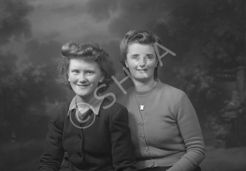 MacLean (on left) and MacRae (on right), Ullapool. Sisters or friends.