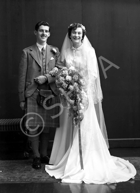 Robert Grant and Mary Barbour, Wyvis Place, Inverness. Early 1950s. 