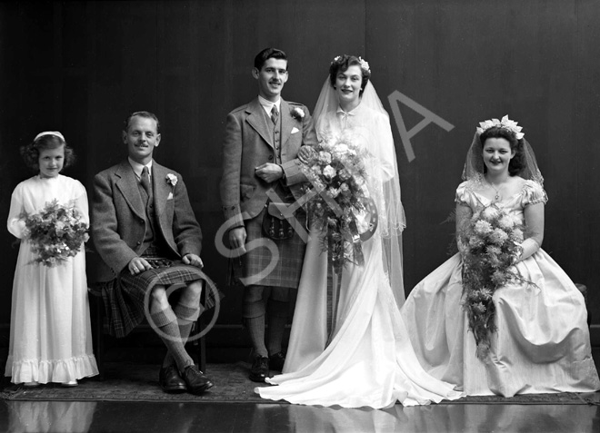 Robert Grant and Mary Barbour, Wyvis Place, Inverness. Early 1950s.