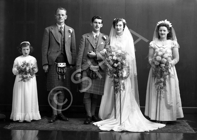 Robert Grant and Mary Barbour, Wyvis Place, Inverness. Early 1950s.
