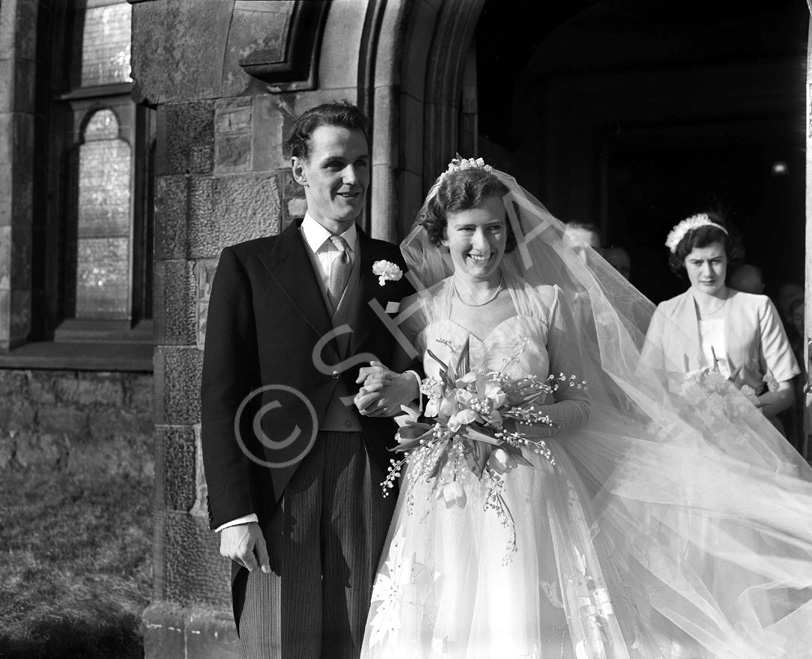 Miller, 'Broomfield,' February 1954. Jack and Pat Miller outside the Old High Church on Church Stree.....