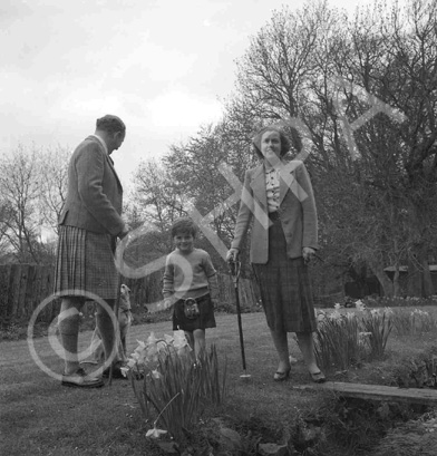 Brigadier Kenneth James Garner Garner-Smith OBE. He joined the Seaforth Highlanders in 1927 and retired as a Brigadier in 1957. He lived at Aird House, Inverness and was a Burgh Councillor for 11 years. Married Mary Jean Macdonald (1914-2013) on 4th July 1933 at St. Marks Church, London. He died in 1994. Parents of Mary-Jean, Caroline and Jamie.