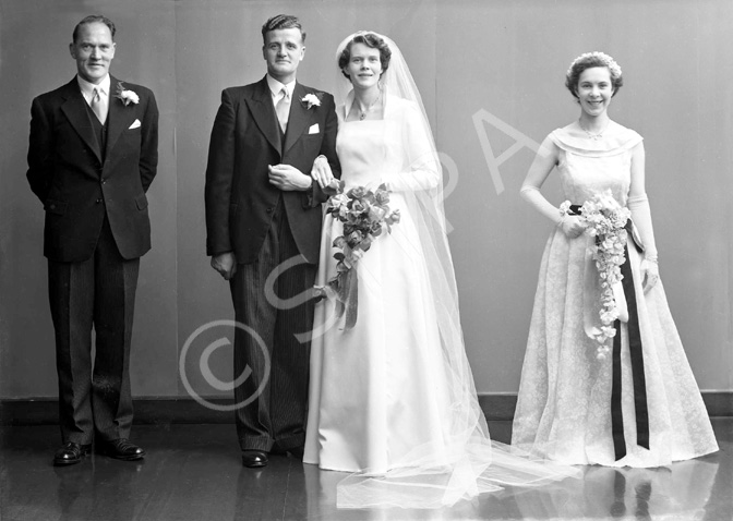 Wedding of Douglas and Dorothy Mackintosh, Dochfour Drive, Inverness. Bridal.