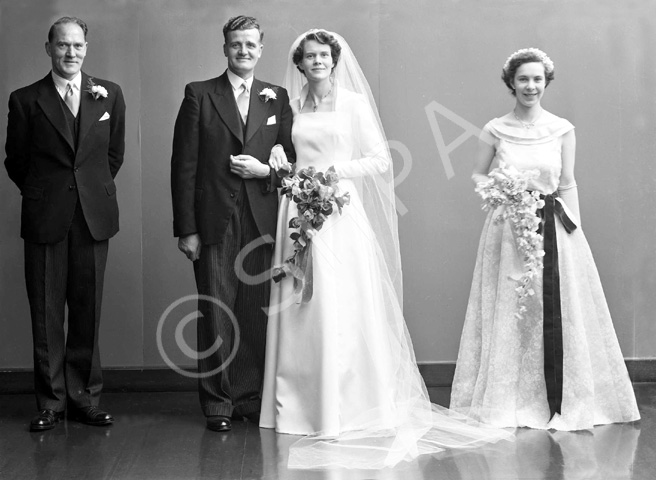 Wedding of Douglas and Dorothy Mackintosh, Dochfour Drive, Inverness. Bridal.