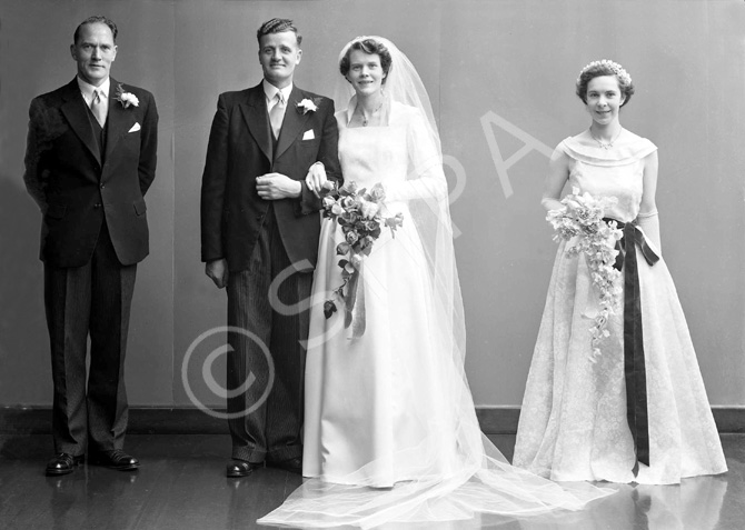 Wedding of Douglas and Dorothy Mackintosh, Dochfour Drive, Inverness. Bridal.