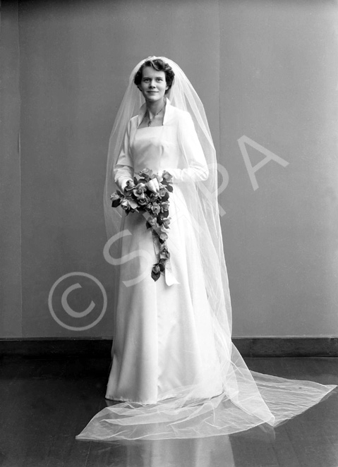 Wedding of Douglas and Dorothy Mackintosh, Dochfour Drive, Inverness. Bridal.