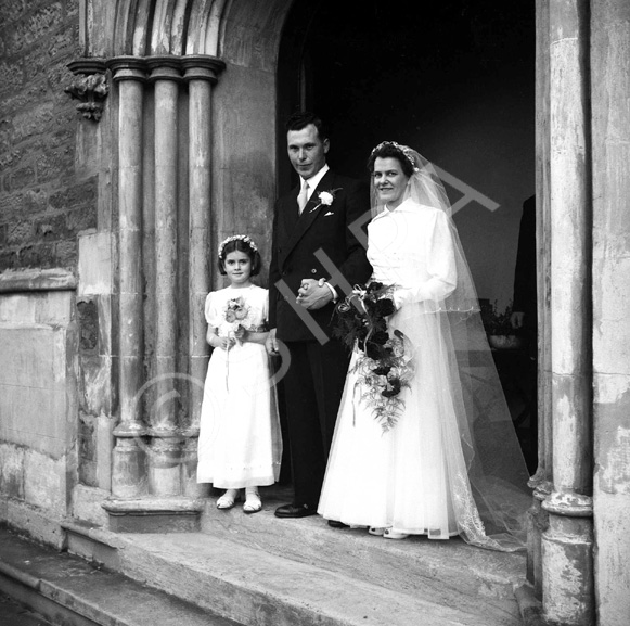 Mr & Mrs Angus MacLeod outside the St. Columba High Church, Bank Street, Inverness, now the CityLife.....