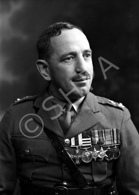 Colonel R.D Maclagan CBE, MC served in the Seaforth Highlanders from 1933 to 1960. The photograph was taken while he was commanding 11th Battalion Seaforth Highlanders TA in about 1958. On the amalgamation of the Seaforth and Cameron Highlanders in 1961 to form the Queen's Own Highlanders, he became Regimental Secretary at Cameron Barracks, Inverness until 1978. At one time was the army amateur boxing champion. 