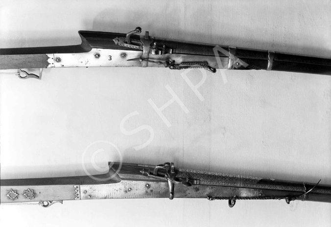 Percussion rifles, under the name Biscoe. Length of barrel 38 inches length of rifle 48 inches - Markings, N. Kendall Patent V.T. Smith's Improved Patent Studlock - Number on barrel 825. # 