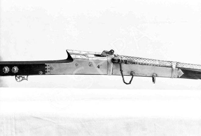 Percussion rifles, under the name Biscoe. Length of barrel 38 inches length of rifle 48 inches - Markings, N. Kendall Patent V.T. Smith's Improved Patent Studlock - Number on barrel 825. # 