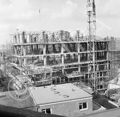 Building and construction of Caledonia House, now the Penta Hotel in Academy Street, Inverness. Originally the site of the Empire Theatre which was demolished in 1971, Caledonia House first appears in the Valuation Rolls of 1973-74. Campbell & Co Contractors. See also H-0072a-b. * 