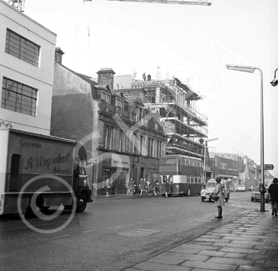Building and construction of Caledonia House, now the Penta Hotel in Academy Street, Inverness. Originally the site of the Empire Theatre which was demolished in 1971, Caledonia House first appears in the Valuation Rolls of 1973-74. Campbell & Co Contractors. See also H-0072a-b. * 