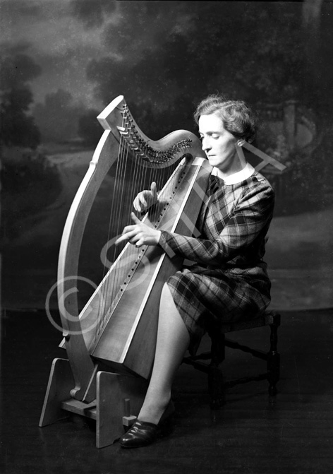 Miss Rhoda MacPherson, Crown Drive, Inverness. She had been awarded first prize at the Gaelic Mod at Dundee on 30th September 1937 for the best performance of Celtic Music on the clarsach.