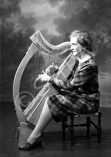 Miss Rhoda MacPherson, Crown Drive, Inverness. She had been awarded first prize at the Gaelic Mod at Dundee on 30th September 1937 for the best performance of Celtic Music on the clarsach.