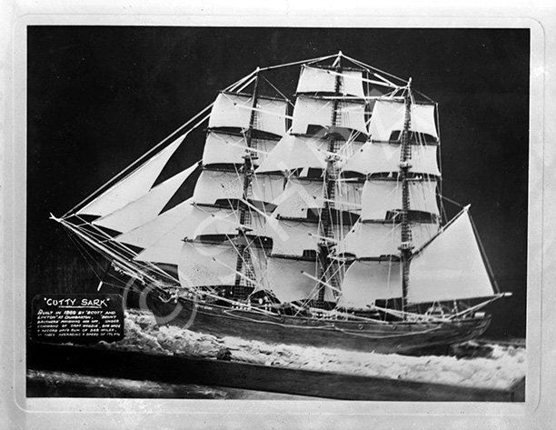 Copy for Mr McNeil, Glenmoriston. Model of the Cutty Sark.