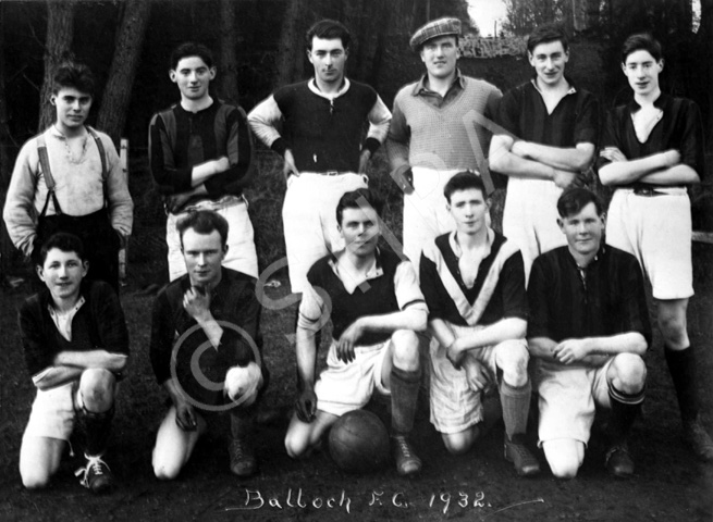 Copy of Balloch Football Club 1932, made for Miss Pat Thomson. 