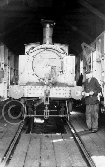 In 1905 the Highland Railway built four tank engines to work on its small branch lines. Numbered 25, 40, 45 and 46, they were the last locomotives to be built at the company's Lochgorm works in Inverness. Two of the class survived well into the days of British Railways. This photograph shows BR 55053 (previously HR45). It continued in service until withdrawn in January 1957. It was the last HR engine in service.  