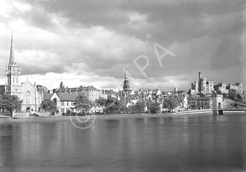 Castle and Inverness townscape from across River Ness.* .....