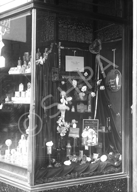 Ashes of Roses beauty products in a shop window. An entrant in the ?2,120 Window Dressing Competition of 1927.*  