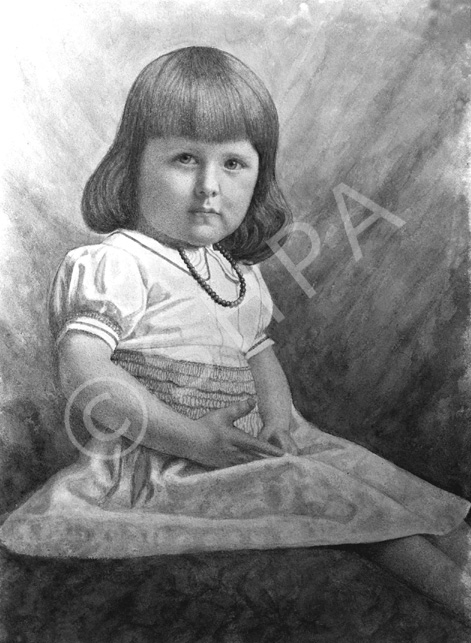 Miss Shaw-Mackenzie. Watercolour portrait. 