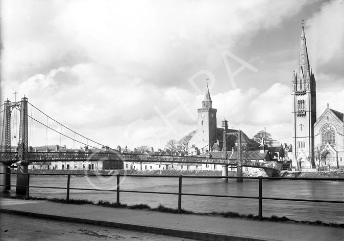 Greig Street Bridge over the River Ness, Inverness. See also H-0009. *.....