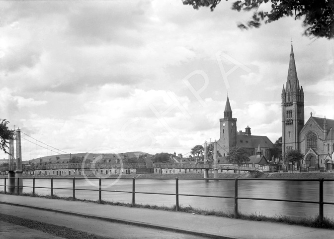 Greig Street Bridge over the River Ness, Inverness. See also H-0009. *