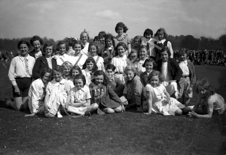 Girls on a sportsfield. #