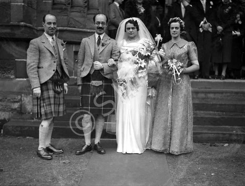 Hector Paterson (1904-1988) - Stella Saunders (1904-1987) wedding. Inverness Cathedral 1937. (See al.....