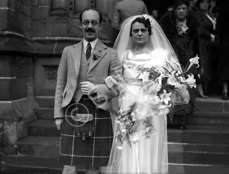 Hector Paterson (1904-1988) - Stella Saunders (1904-1987) wedding. Inverness Cathedral 1937. (See al.....