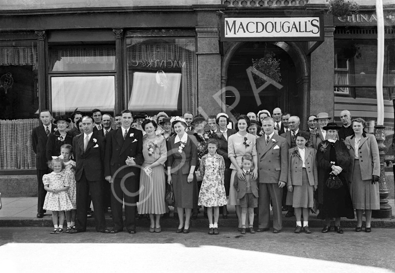 Inverness Wedding, outside MacDougall's in Church Street. #