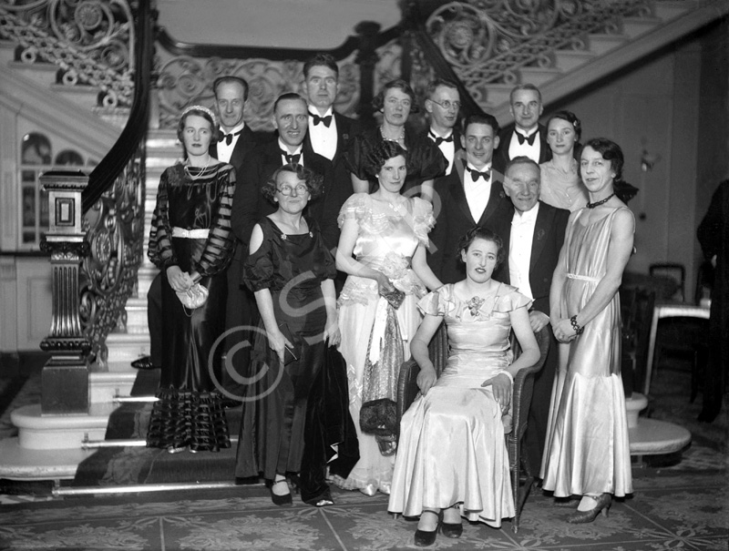 Evening group at the Station Hotel, (now the Royal Highland Hotel), Inverness. #