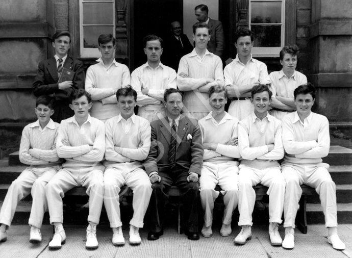Inverness Royal Academy Cricket 1st XI 1951-1952. Rear: Alistair MacBeath, James South, Neil Smith, .....