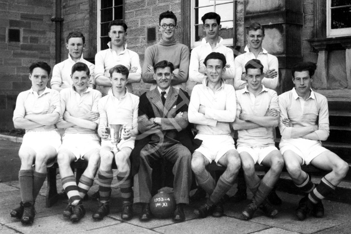 Football 1st XI 1953-1954. Rear: A. Fraser, J. MacLellan, C. Ross, R. Paterson, J. Finlayson. Front:.....