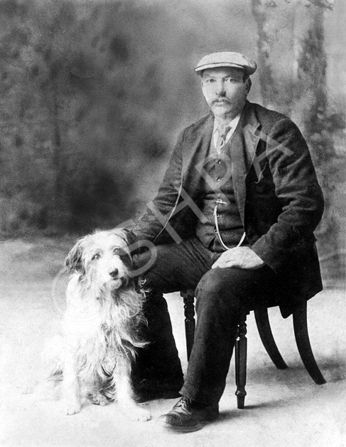 John Urquhart and his dog Jock, taken c1917. Submitted by Carole Urquhart James.