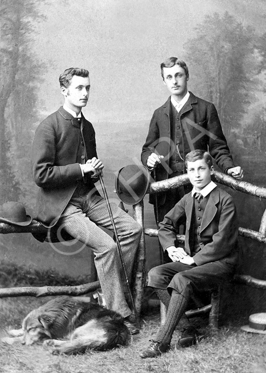 Three of the sons of Alexander Fraser Sr. (agent of the Commercial Bank in Inverness and Provost 1880-1883) and his wife Elizabeth. Alexander, Hugh and either Henry or Arthur. Fraser-Watts Collection.
